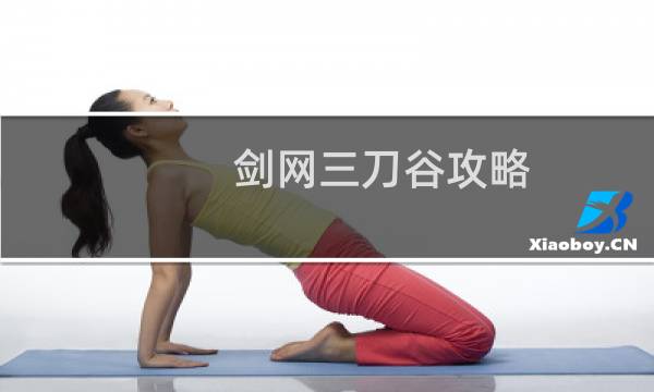 剑网三刀谷攻略