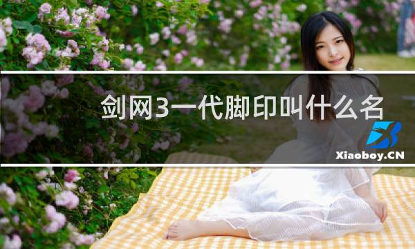 剑网3一代脚印叫什么名