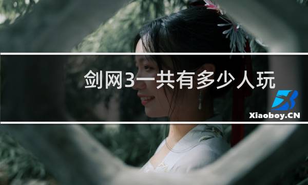 剑网3一共有多少人玩