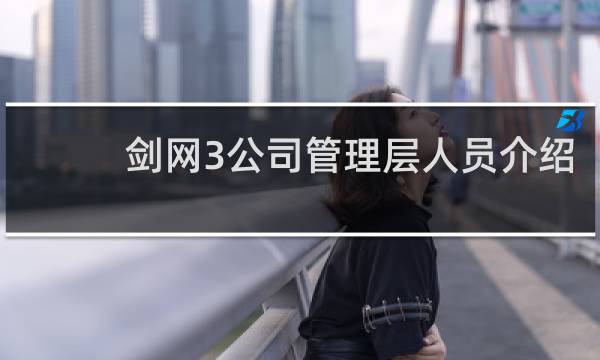 剑网3公司管理层人员介绍