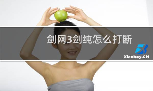 剑网3剑纯怎么打断
