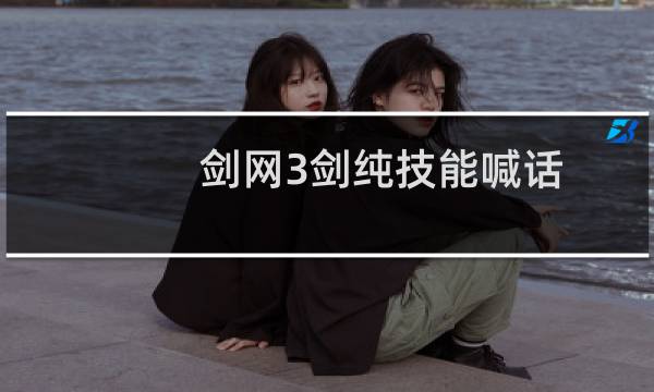 剑网3剑纯技能喊话