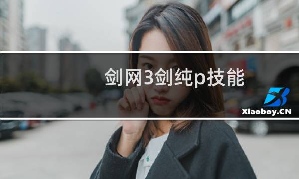 剑网3剑纯p技能