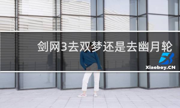 剑网3去双梦还是去幽月轮