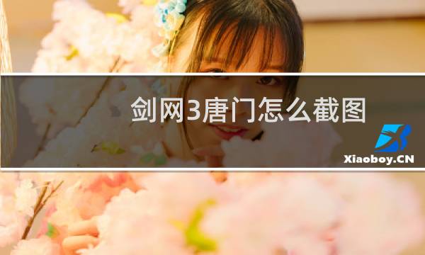 剑网3唐门怎么截图