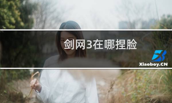 剑网3在哪捏脸