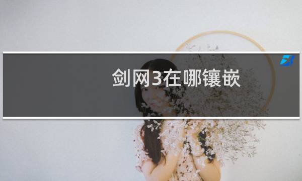 剑网3在哪镶嵌