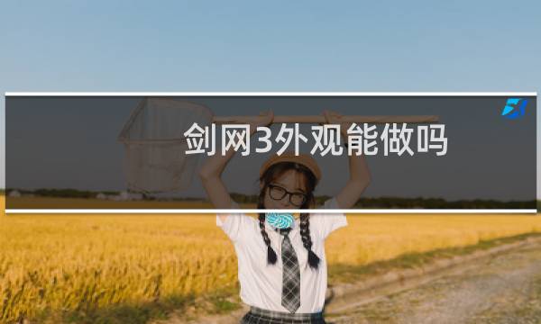 剑网3外观能做吗