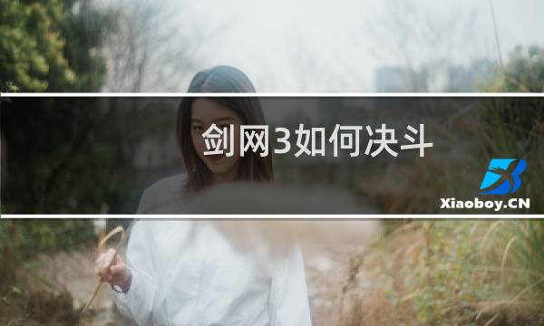 剑网3如何决斗