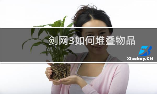 剑网3如何堆叠物品