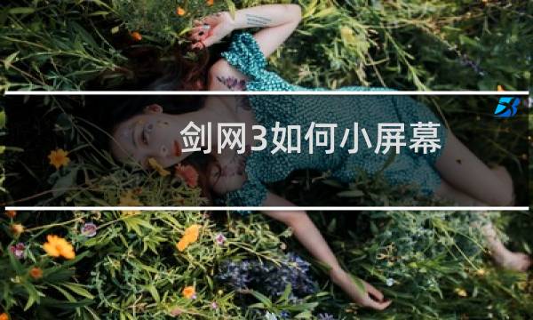 剑网3如何小屏幕