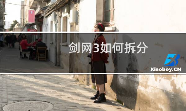 剑网3如何拆分