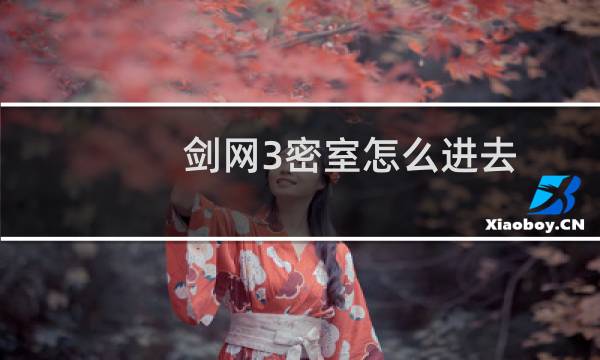 剑网3密室怎么进去