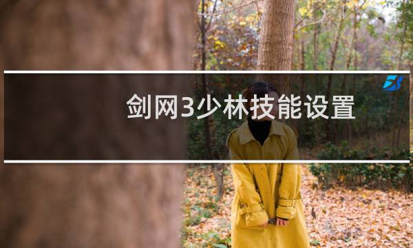 剑网3少林技能设置