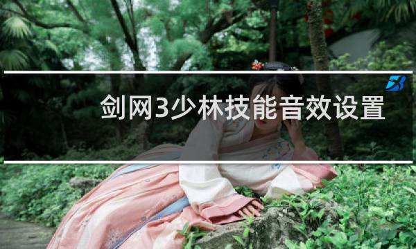 剑网3少林技能音效设置