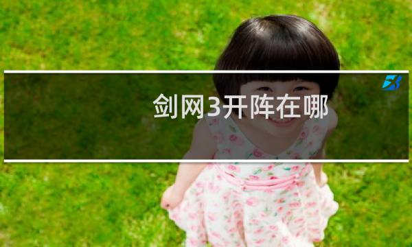 剑网3开阵在哪