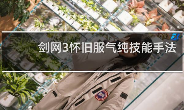 剑网3怀旧服气纯技能手法