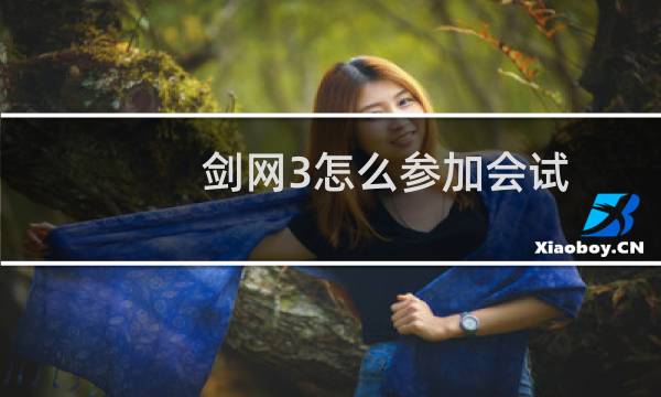 剑网3怎么参加会试