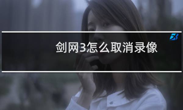 剑网3怎么取消录像