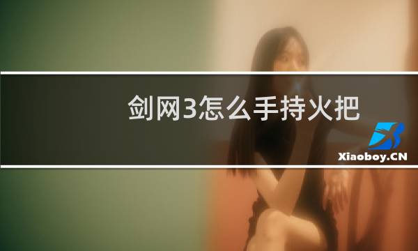 剑网3怎么手持火把