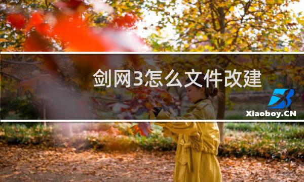 剑网3怎么文件改建