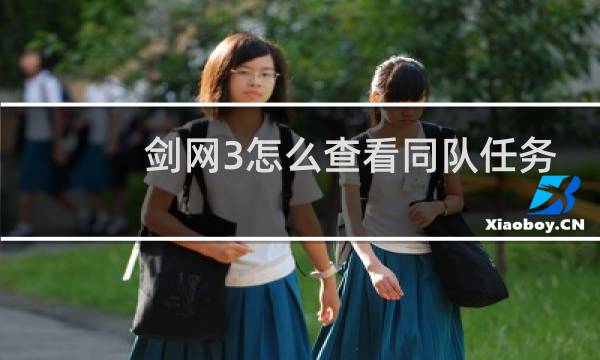 剑网3怎么查看同队任务