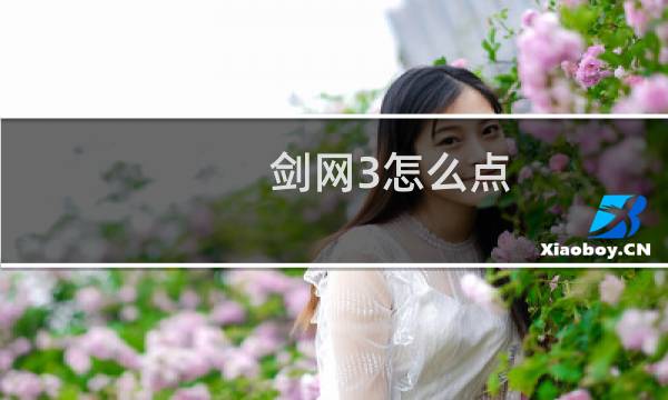 剑网3怎么点