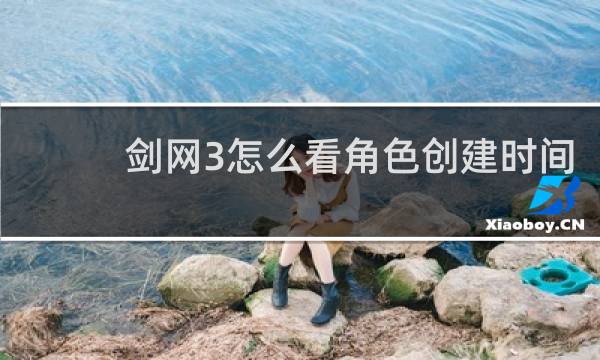 剑网3怎么看角色创建时间