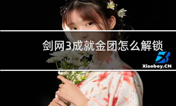 剑网3成就金团怎么解锁