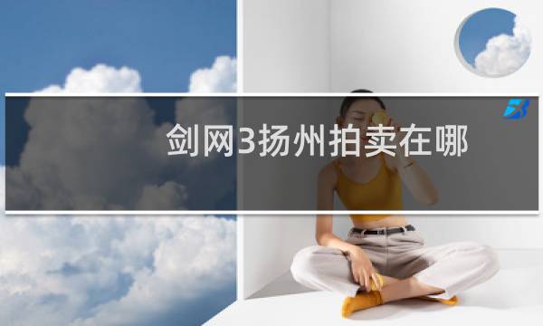 剑网3扬州拍卖在哪