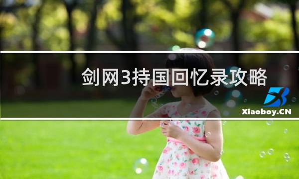剑网3持国回忆录攻略