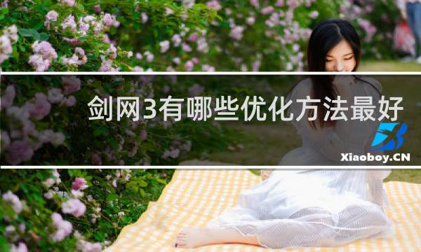 剑网3有哪些优化方法最好