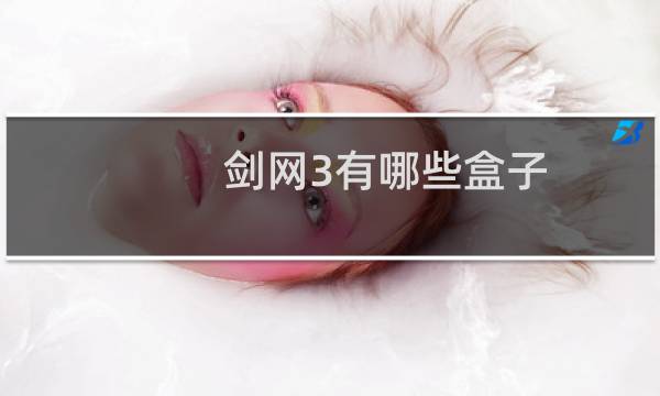 剑网3有哪些盒子