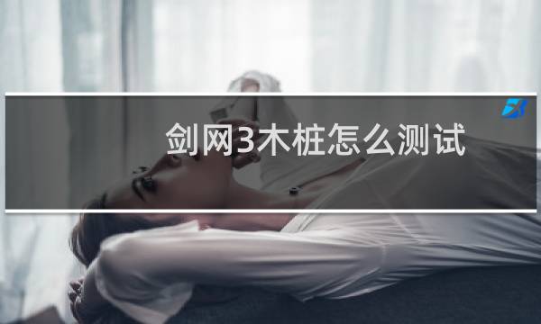 剑网3木桩怎么测试