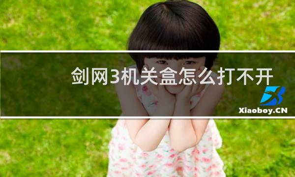 剑网3机关盒怎么打不开