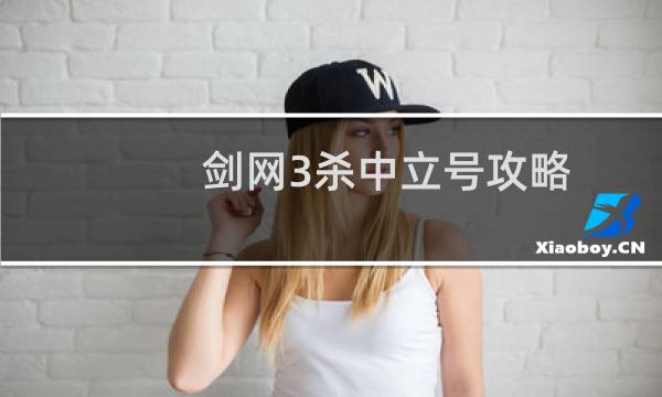 剑网3杀中立号攻略