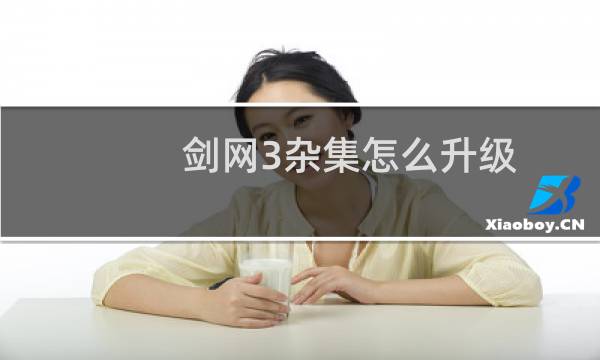 剑网3杂集怎么升级