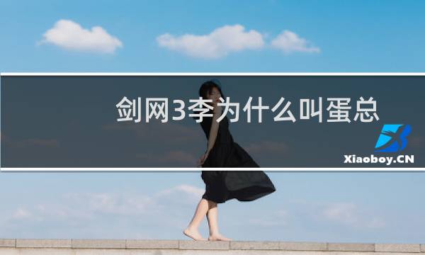剑网3李为什么叫蛋总
