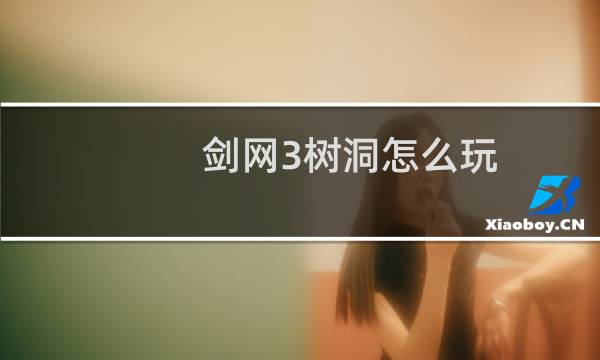 剑网3树洞怎么玩