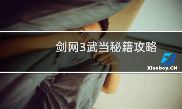 剑网3武当秘籍攻略