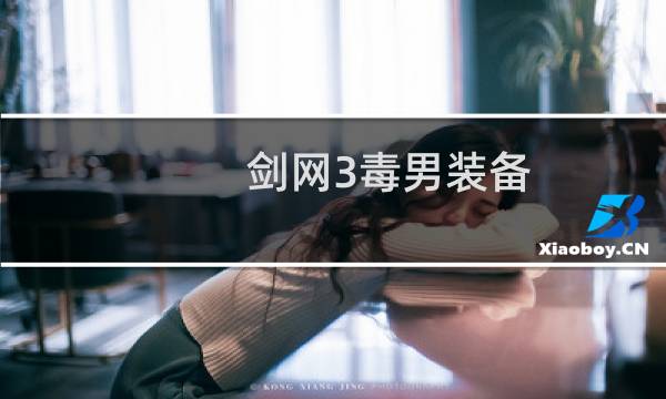 剑网3毒男装备