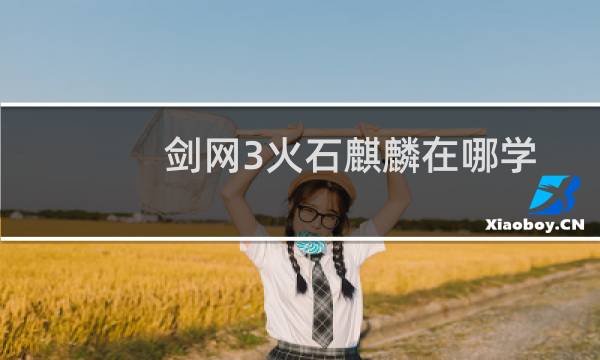 剑网3火石麒麟在哪学
