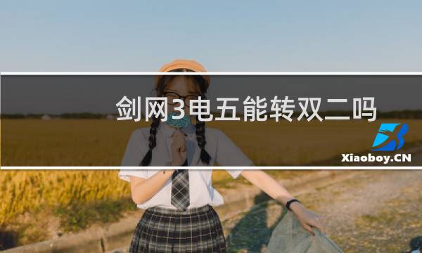 剑网3电五能转双二吗