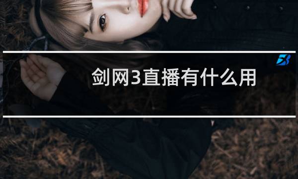 剑网3直播有什么用