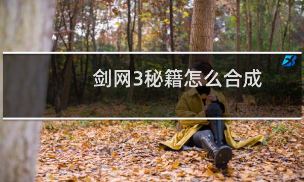 剑网3秘籍怎么合成