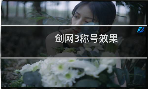 剑网3称号效果