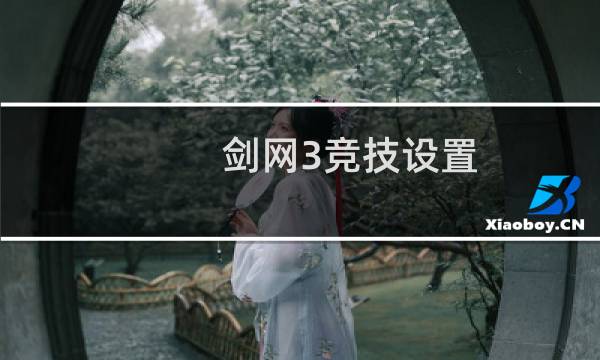 剑网3竞技设置