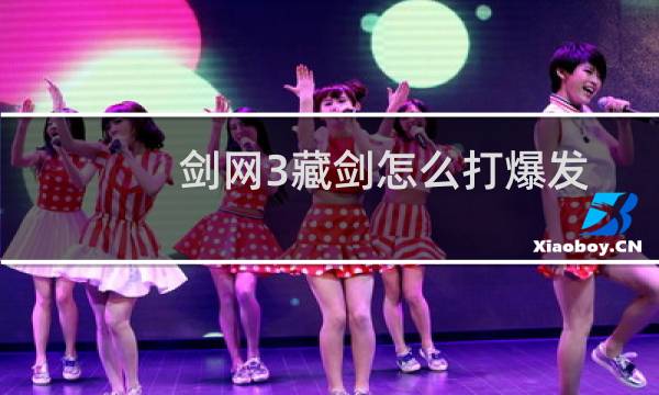 剑网3藏剑怎么打爆发