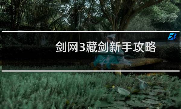 剑网3藏剑新手攻略