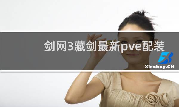 剑网3藏剑最新pve配装